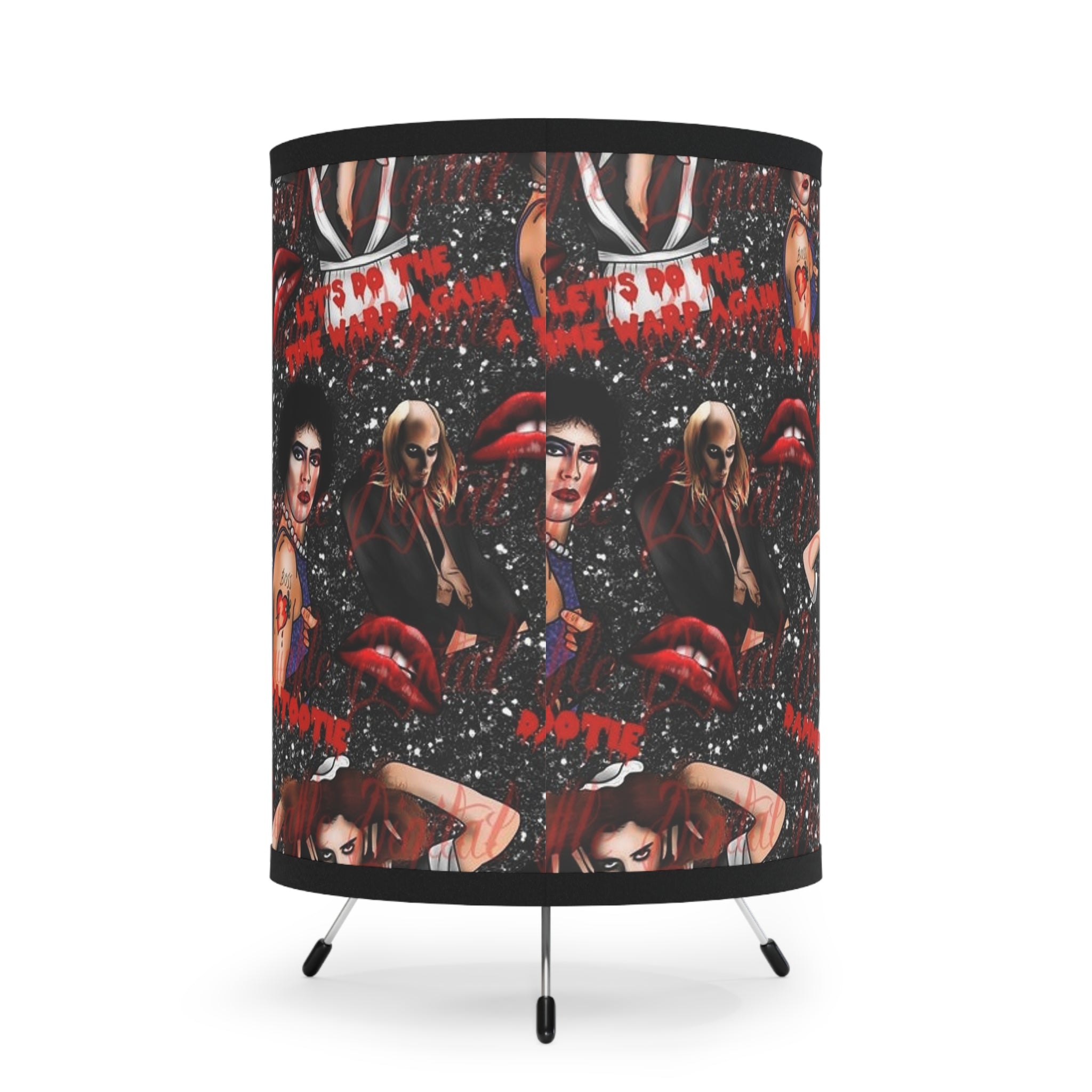 The Rocky Horror Picture Show- Tripod Lamp with High-Res Printed Shade, US\CA plug - Creations by Chris and Carlos
